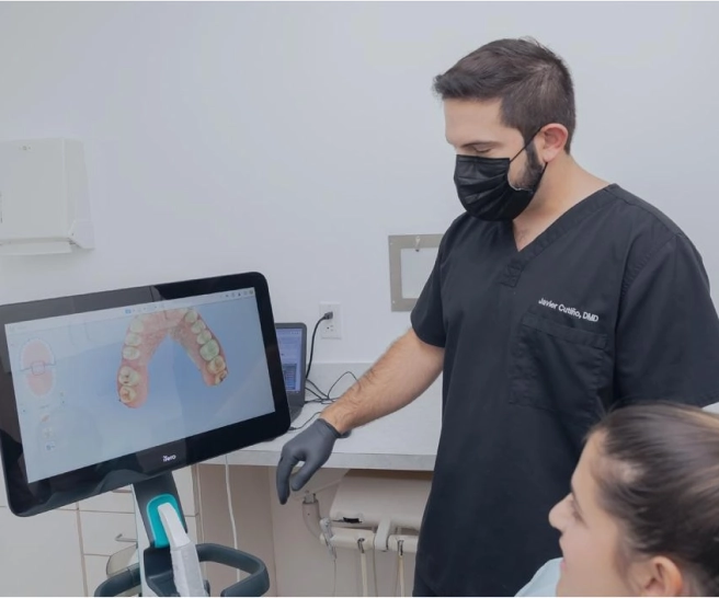 Dr Cutino with Patient